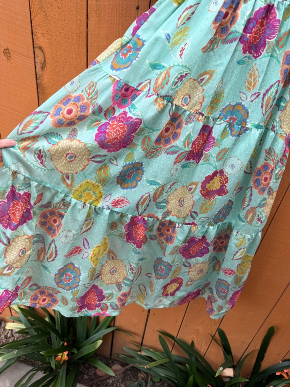 THML Anthropologie Floral Puff-Sleeve Smocked Dress - Picture 4 of 8
